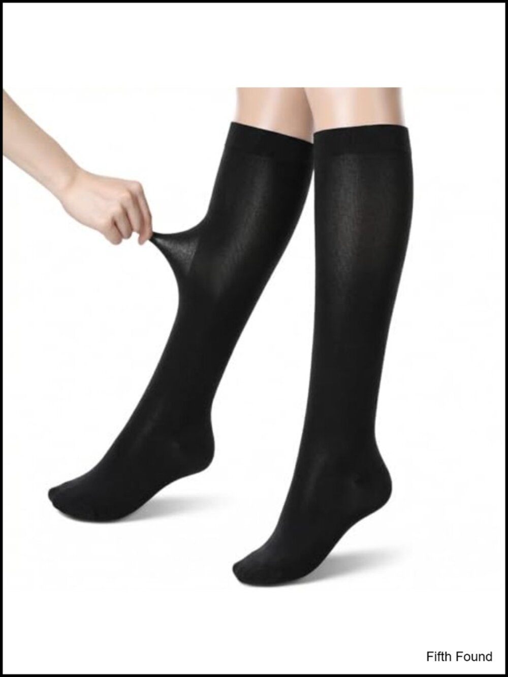 Women's Knee High Trouser Socks 3 Pairs Polyester Blend Opaque Stretchy